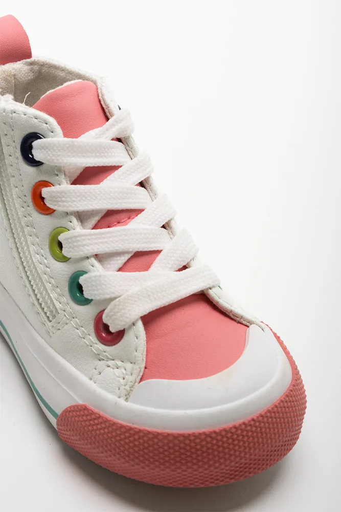 Snoopy High Top Sneaker White
