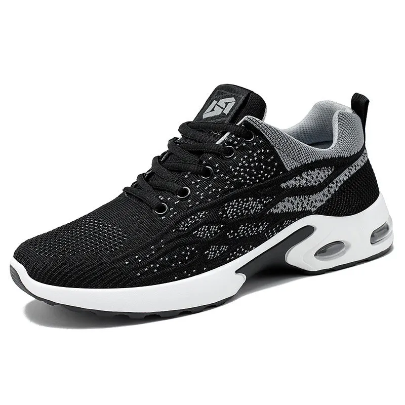 Stylish Two-Tone Casual Sneakers with Supportive Mesh Design