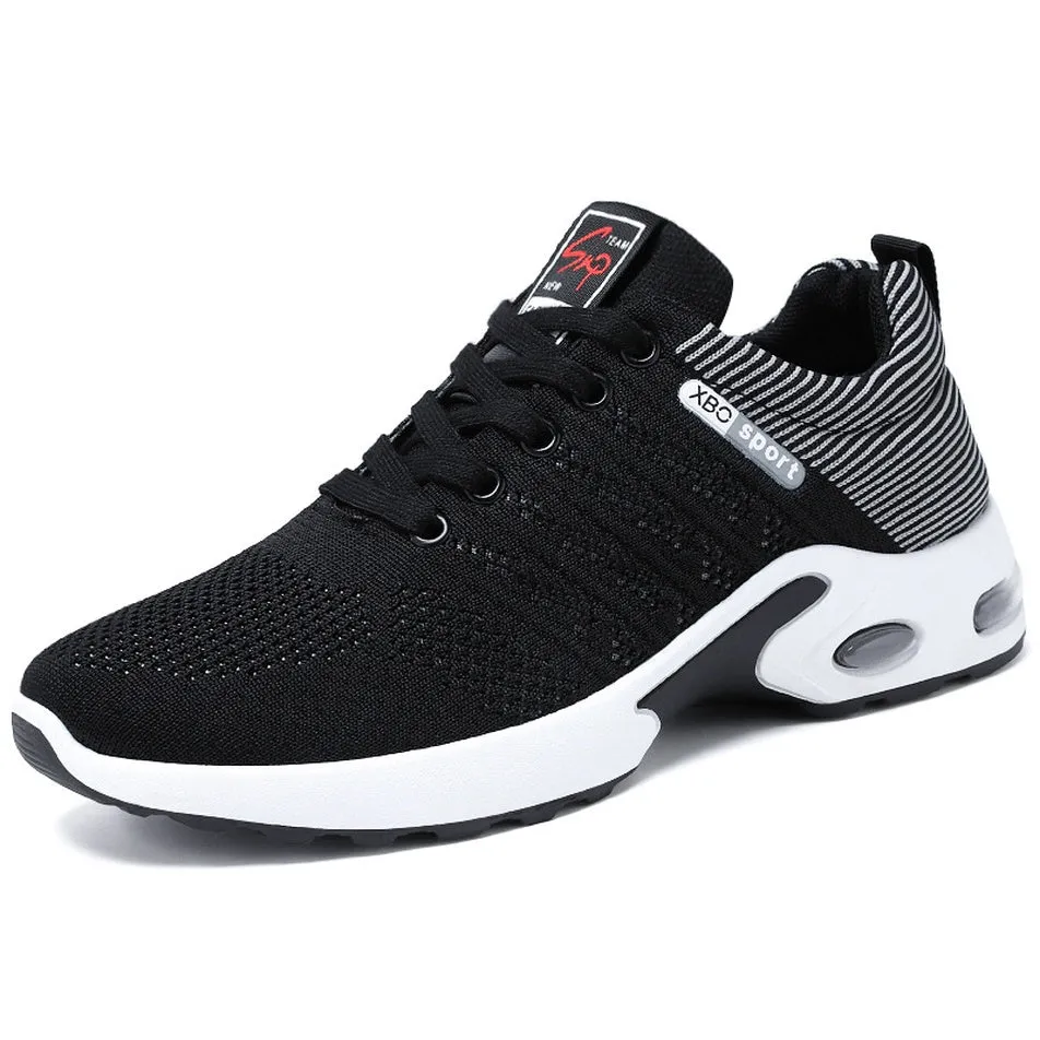 Stylish Two-Tone Casual Sneakers with Supportive Mesh Design