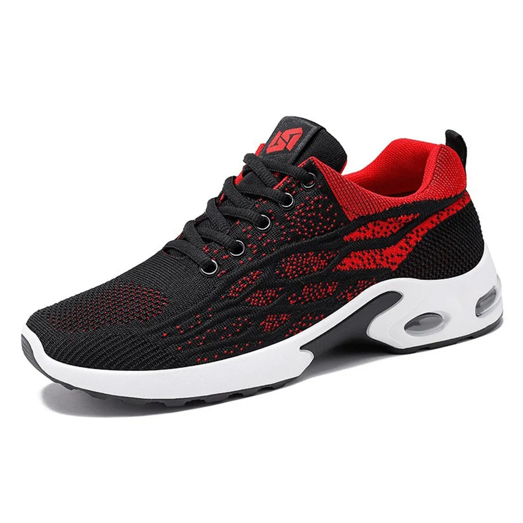 Stylish Two-Tone Casual Sneakers with Supportive Mesh Design