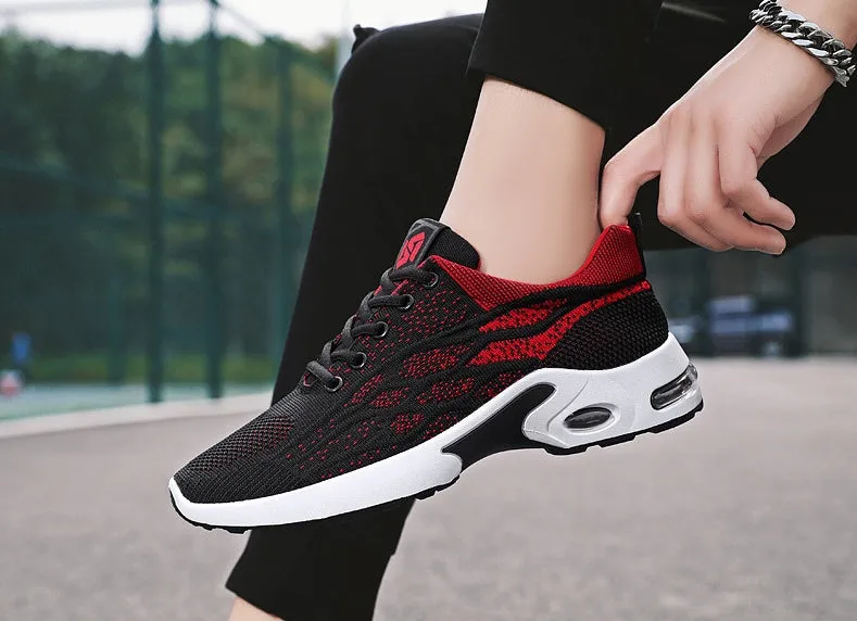 Stylish Two-Tone Casual Sneakers with Supportive Mesh Design