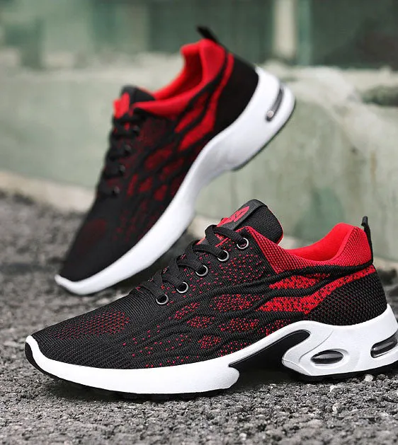 Stylish Two-Tone Casual Sneakers with Supportive Mesh Design
