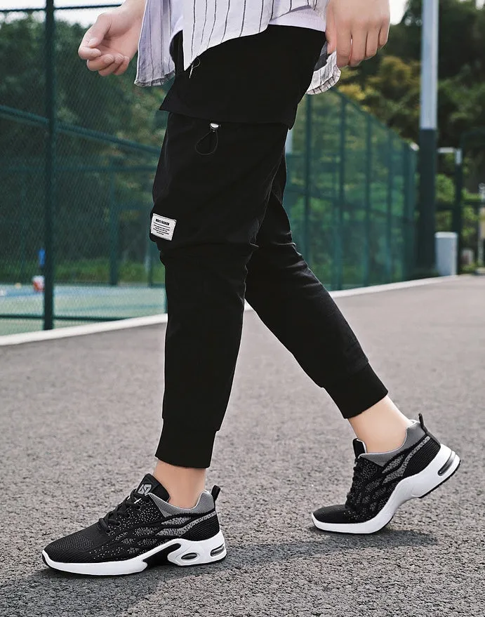 Stylish Two-Tone Casual Sneakers with Supportive Mesh Design