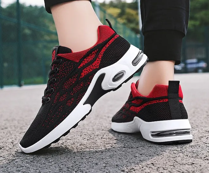 Stylish Two-Tone Casual Sneakers with Supportive Mesh Design