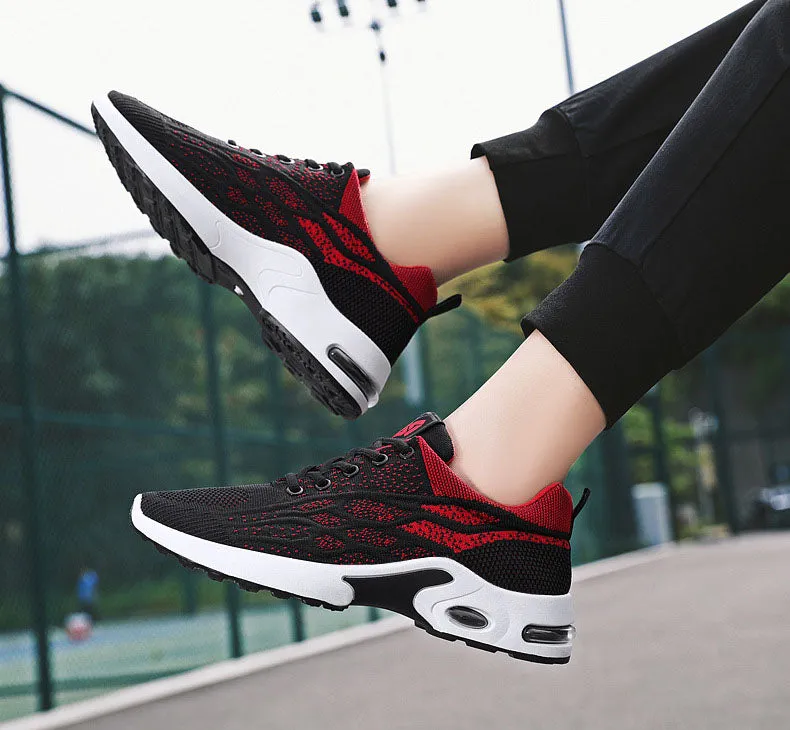 Stylish Two-Tone Casual Sneakers with Supportive Mesh Design