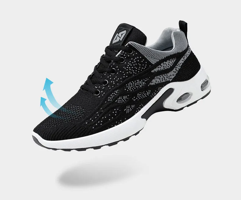 Stylish Two-Tone Casual Sneakers with Supportive Mesh Design