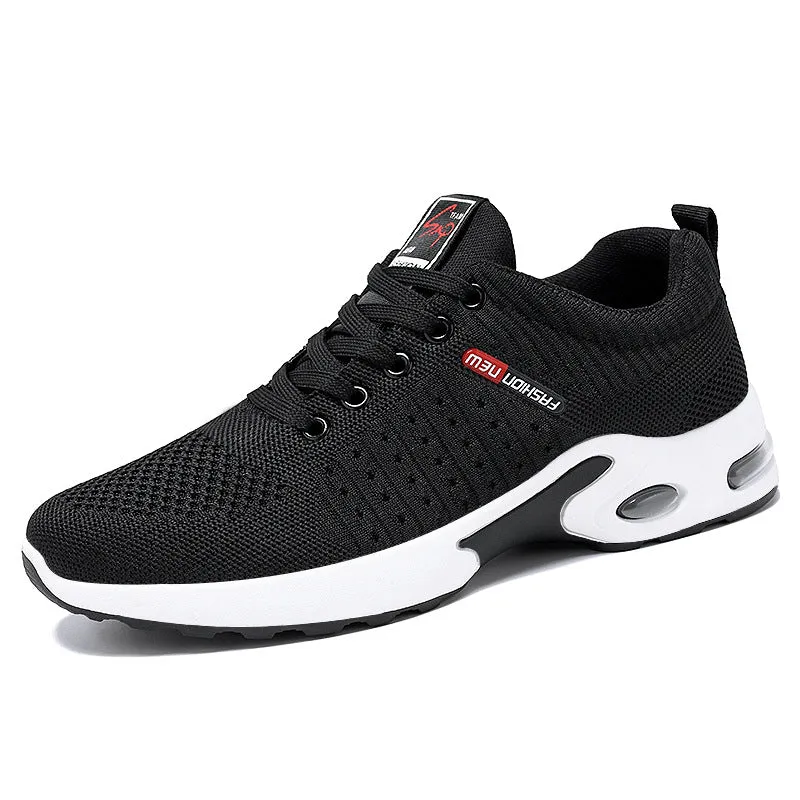 Stylish Two-Tone Casual Sneakers with Supportive Mesh Design