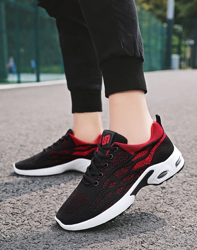 Stylish Two-Tone Casual Sneakers with Supportive Mesh Design