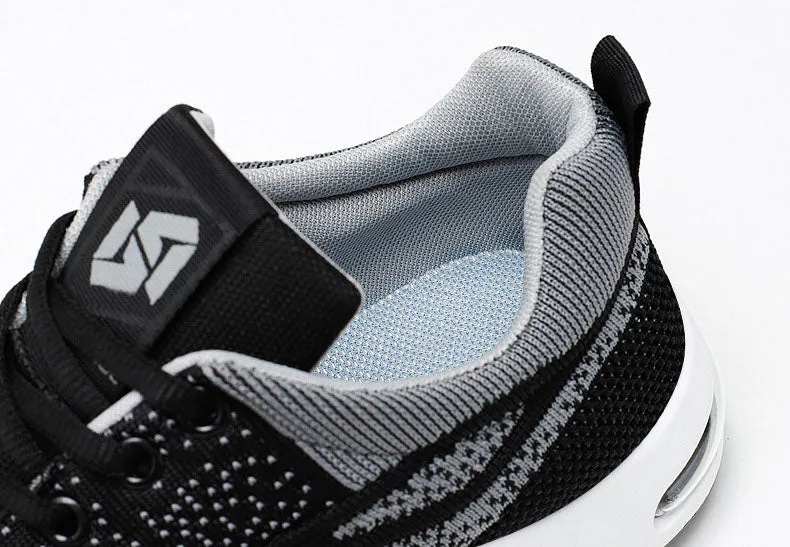 Stylish Two-Tone Casual Sneakers with Supportive Mesh Design