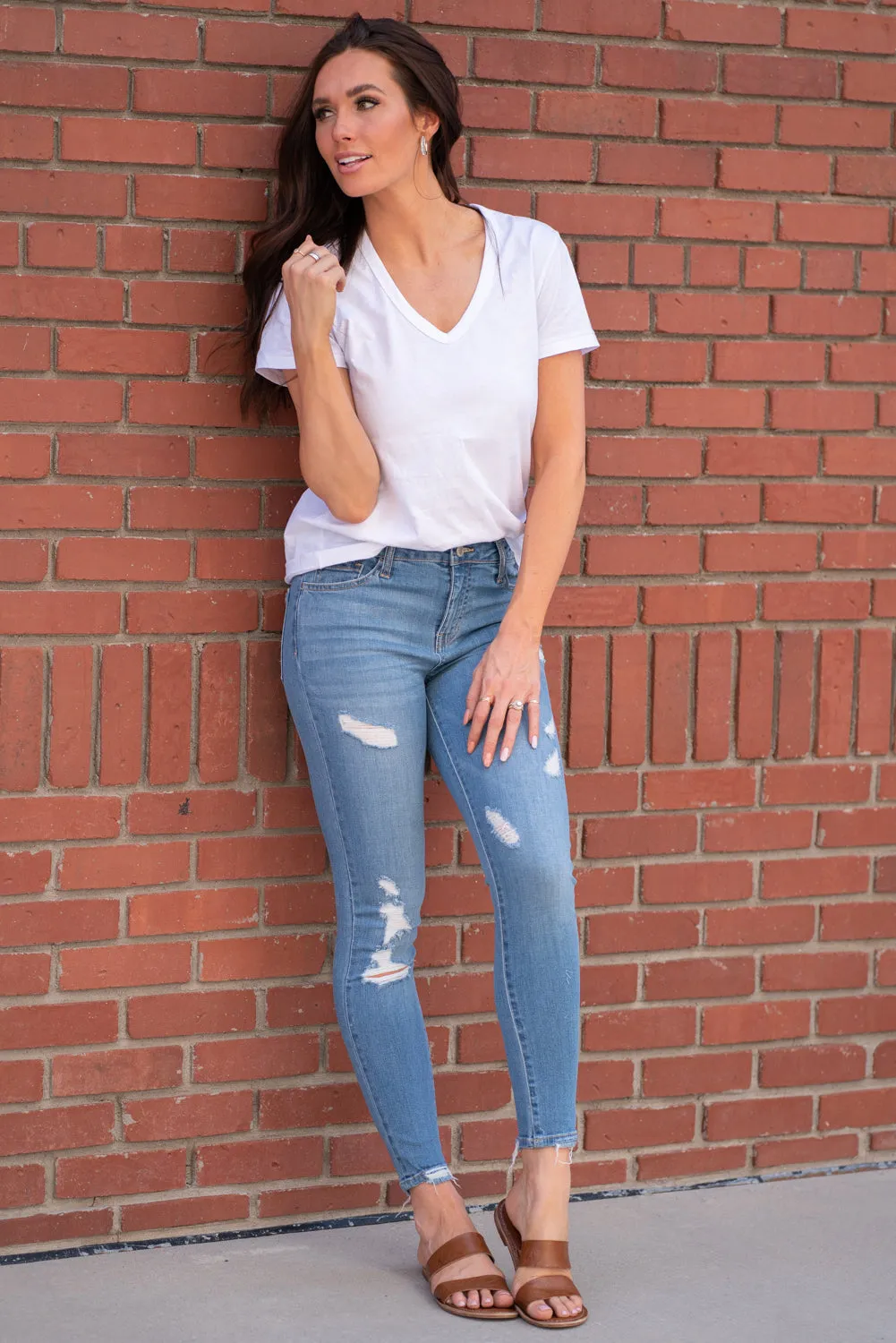 Subplot High Rise Ankle Skinny