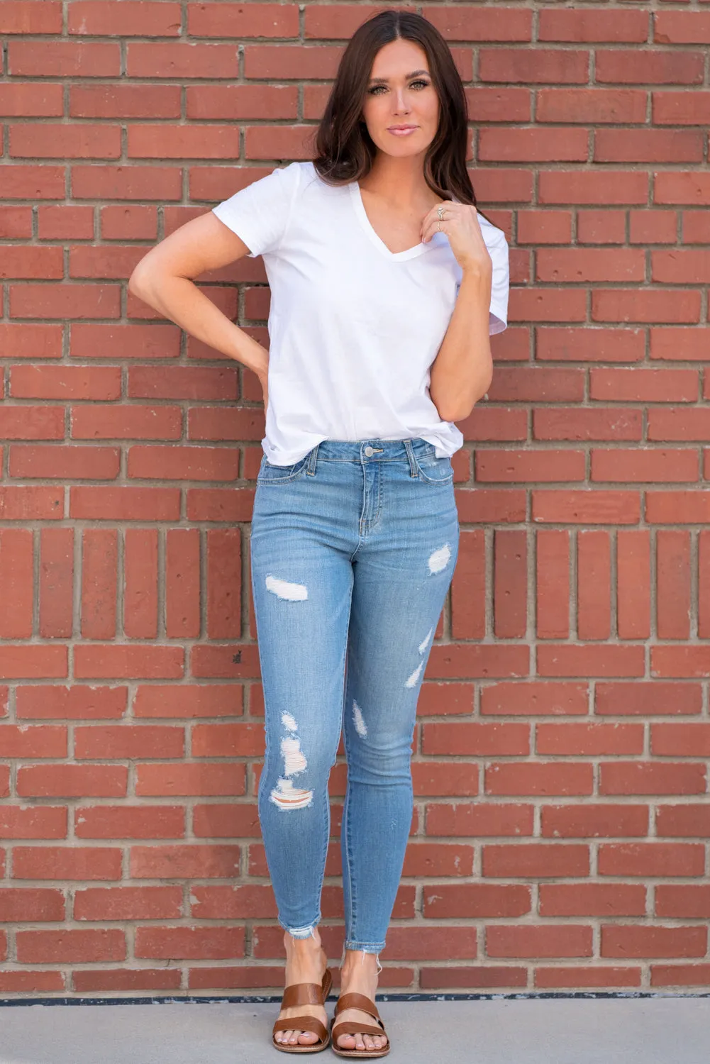Subplot High Rise Ankle Skinny