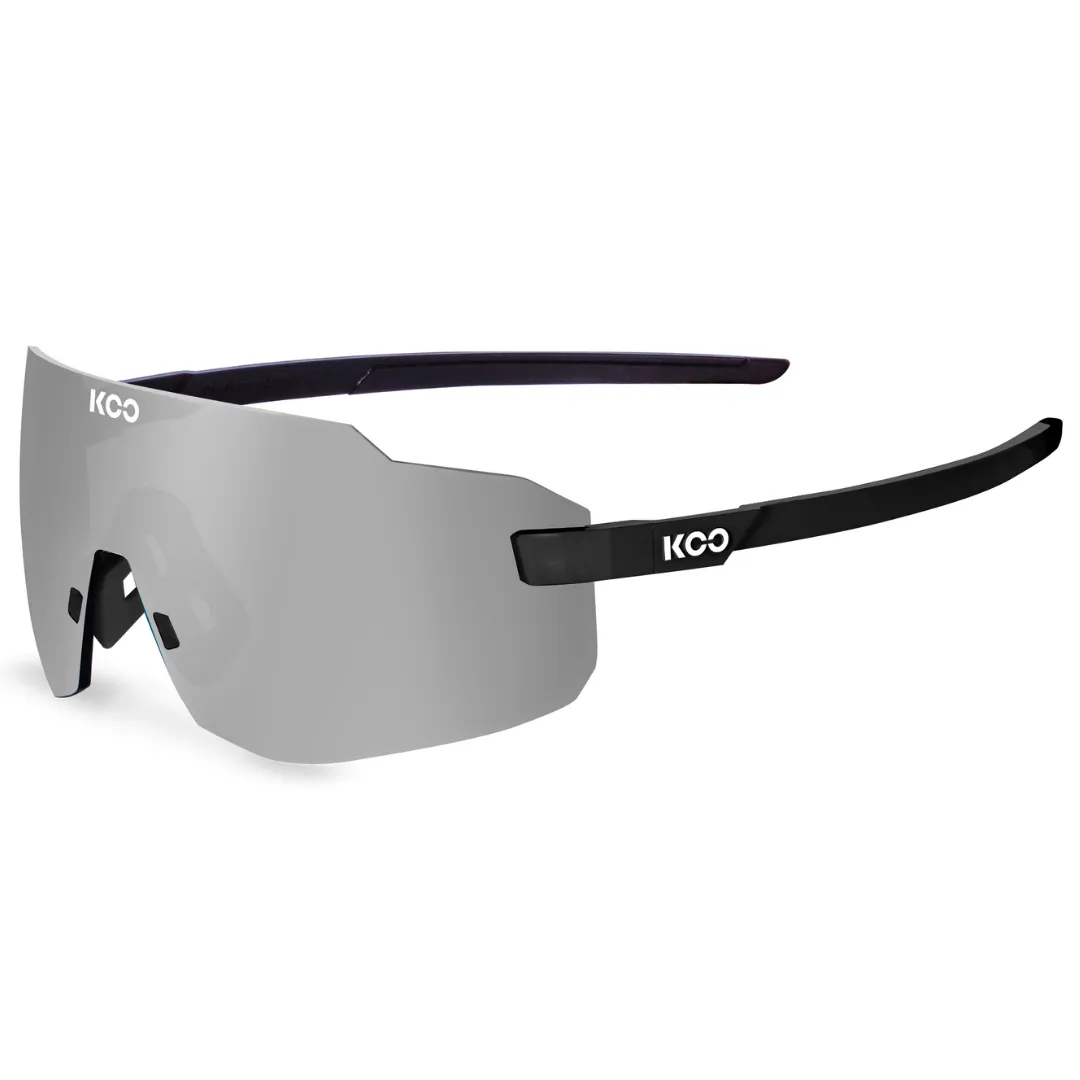 SUNGLASSES KOO SUPERNOVA BLACK MATT SILVER MIRROR LENS