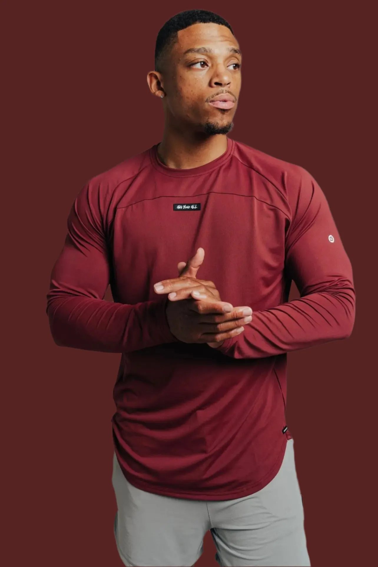 Total War Ai1 “Give Your All” Long Sleeve - Persian Red