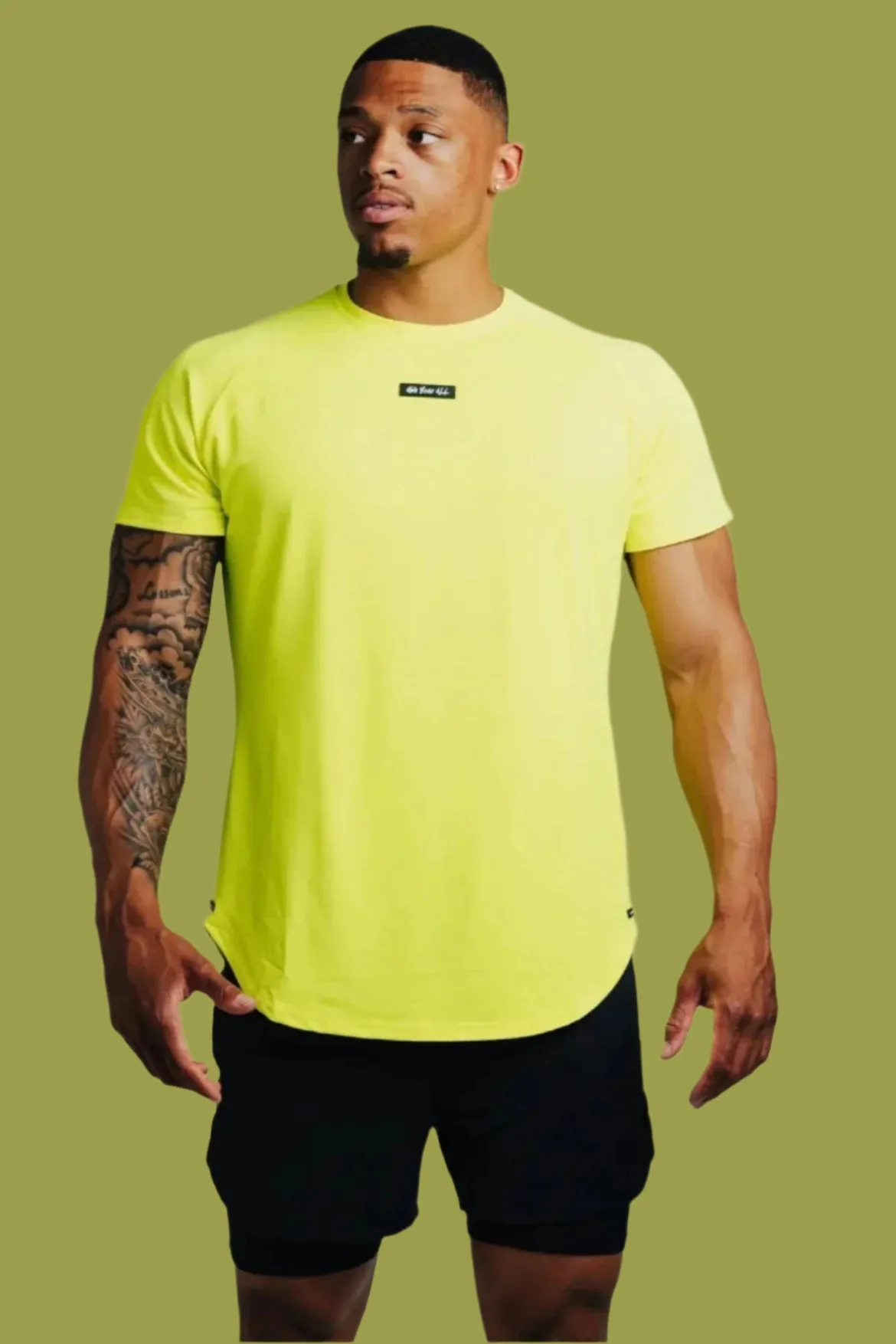 Total War Ai1 “Give Your All” Short Sleeve - Highlighter Yellow