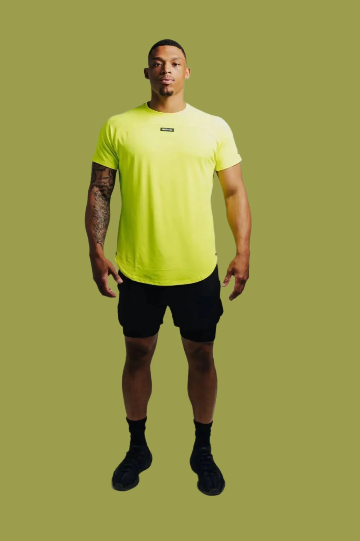 Total War Ai1 “Give Your All” Short Sleeve - Highlighter Yellow