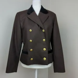 Vintage 1990s Chelsea Cambell Wool Blazer Double Breasted Dark Academia Corpcore
