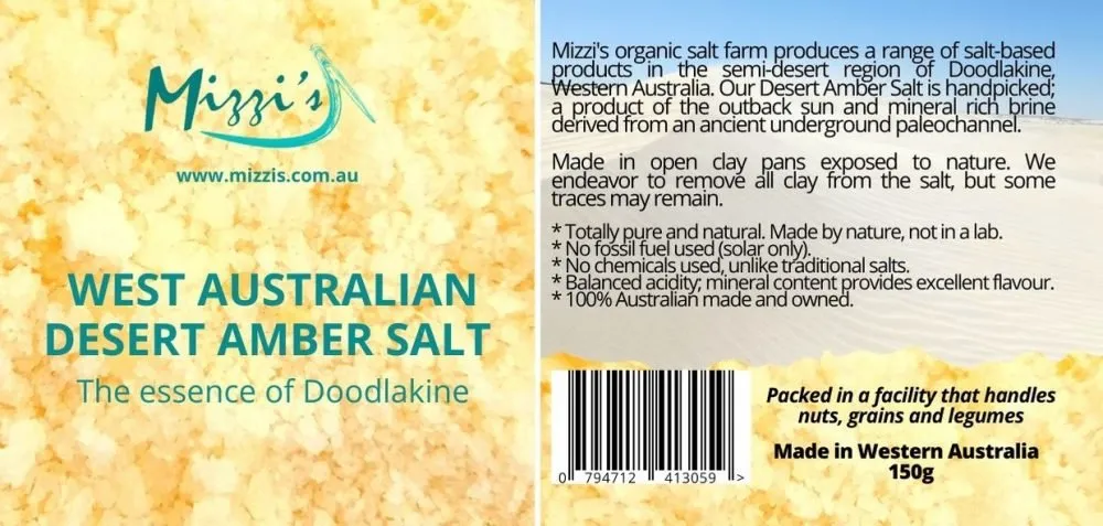 West Australian Amber Desert Salt - 150g