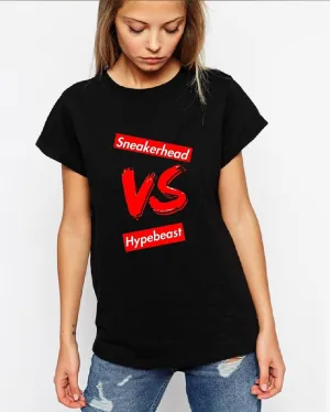 Womens Exclusive SNEAKERHEAD vs HYPEBEAST Slim-Fit Shirt