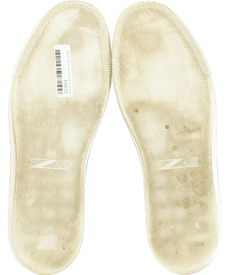 ZCD Montreal White Fur Tongue Trainer UK 8 EU 41 👠